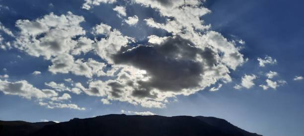 istock Blue sky on a sunny day with clouds adorning the sky. 2063975114