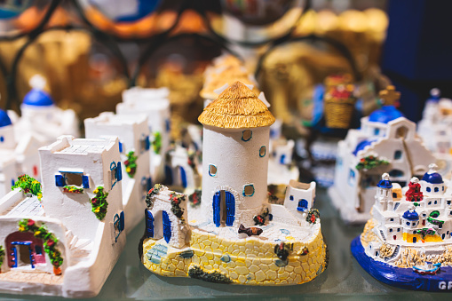 Traditional Andalusian pottery in Mijas village in Costa del Sol Mediterranean white village whitewashed Malaga Spain