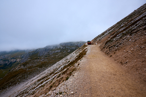 Hundred per cent slope, Italian Alps