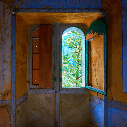 Interior of an abandoned Watchtower, Panticosa, Spain