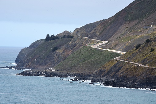 Pacific Coast Highway 1. Once before recent storms you could drive the 60 miles from Cambria to Big Sur and enjoy amazing views but now you can only drive 45 miles and the road is closed because the highway has collapsed into the Pacific Ocean