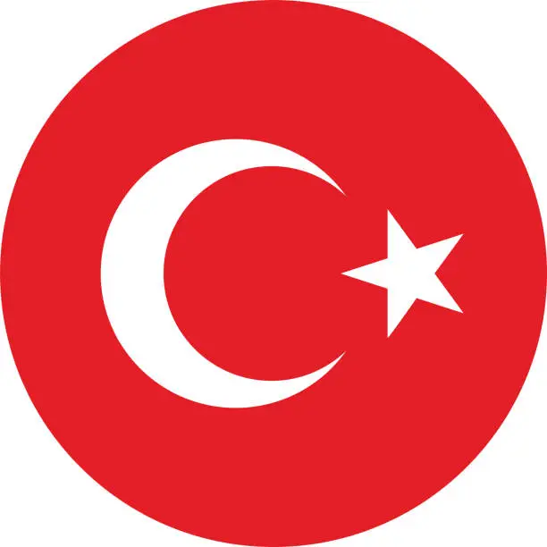 Vector illustration of vector illustration of Turkey flag sign symbol