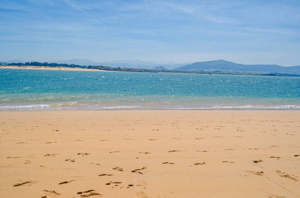 View of a beach in the city of Santander, Cantabria, northern Spain