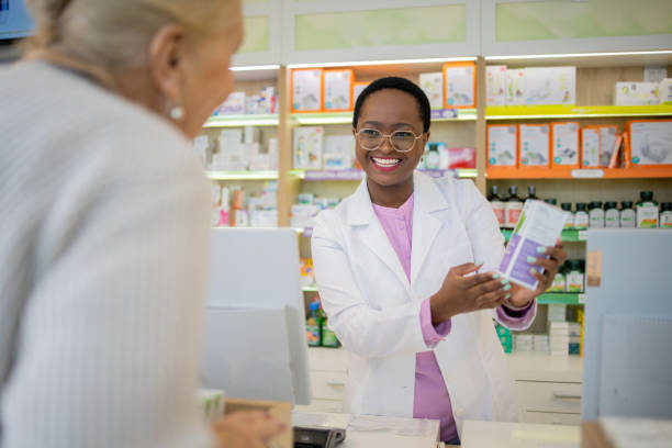 istock Senior woman inquires about medicines 2064277178