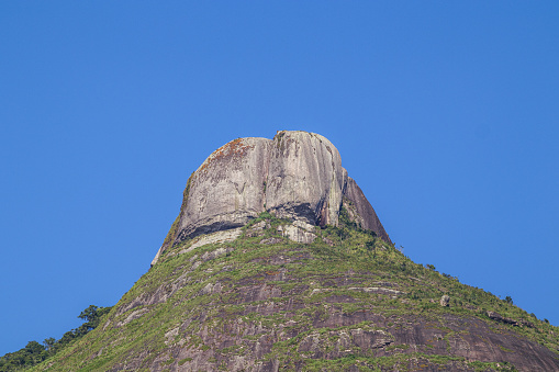 Gávea Stone view from São Conrado beach in Rio de Janeiro, Brazil.