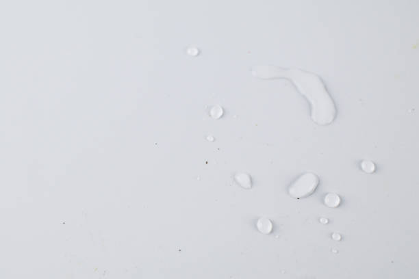 istock Water drops on white background. Raindrop, Realistic pure water droplets condensed for creative banner design 2064352297