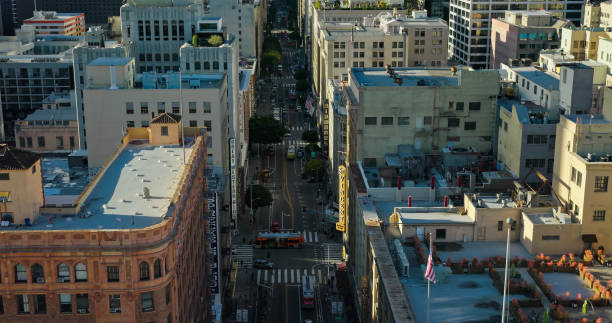 istock Aerial View of Intersection in Downtown Los Angeles 2064385425