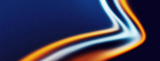 istock Abstract grainy background glowing color flow wave, orange blue yellow black dark backdrop noise texture banner poster header design 2064413333