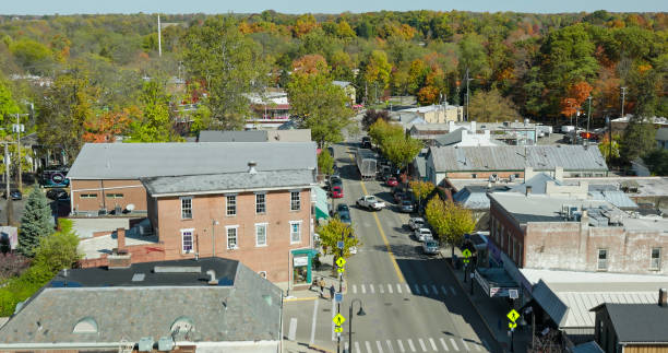 istock Drone Shot of Small Town in Ohio 2064428430