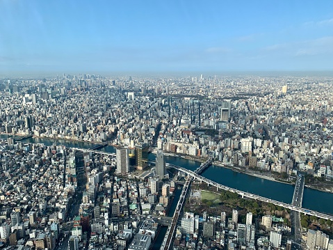 Aerial views of Tokyo