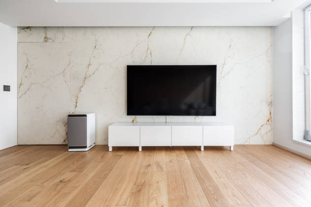 istock empty tv on contemporary living room interior. 2064453574