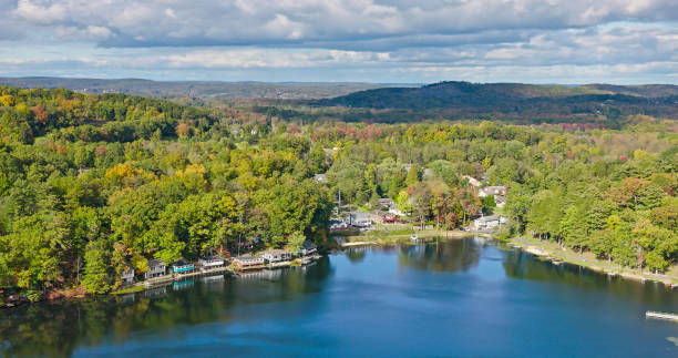 istock Drone View of Lakeshore in Monroe County, Pennsylvania 2064480495