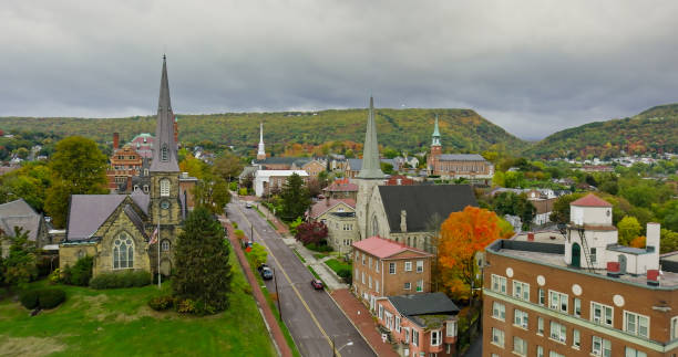 istock Churches in Cumberland, MD - Aerial 2064498614