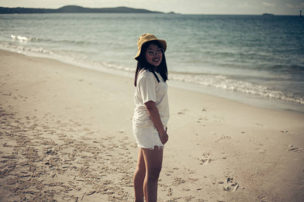 Cute Woman At sea