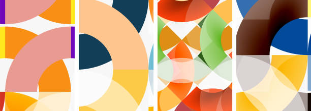 istock Set of round lines and circles poster backgrounds. Vector illustration For Wallpaper, Banner, Background, Card, Book Illustration, landing page 2064587701