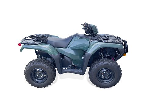Cut out photo a quadbike on white background
