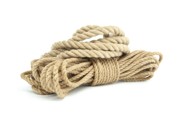 istock Jute ropes and twines isolated on white background 2064723633