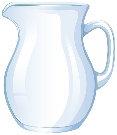 Clear glass pitcher, simple and elegant design