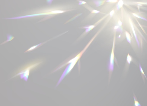 Prism light overlay with rainbow light effect, transparent flares of crystal diamond, vector background. Prism light glares or lens flare spectrum of gem glass refraction or sun light dispersion