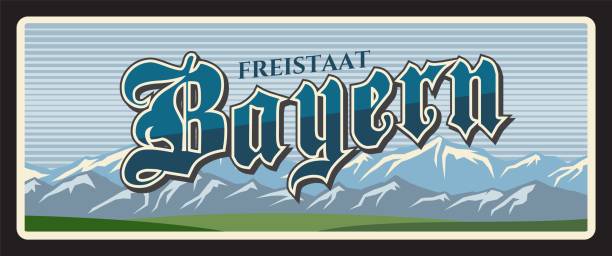 знак «бавария фрайстаат» (bayern freistaat) - freistaat stock illustrations