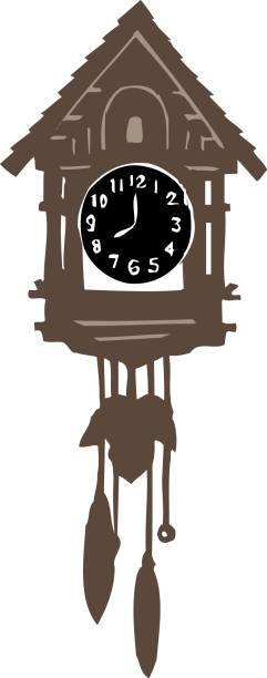 illustrations, cliparts, dessins animés et icônes de cuckoo clock - cuckoo clock clock german culture antique