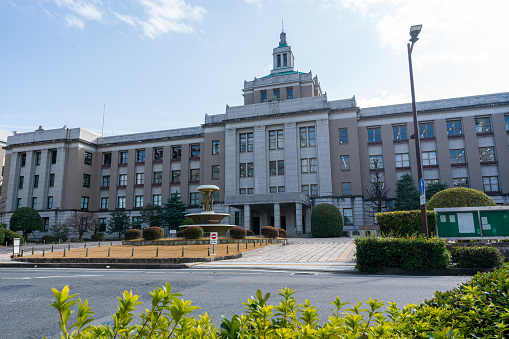 Shiga Prefecture, Japan - Mar 1 2024 : Shiga Prefectural Government Office Main Building.