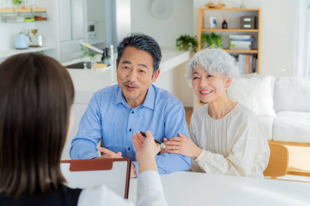 Senior couple consulting