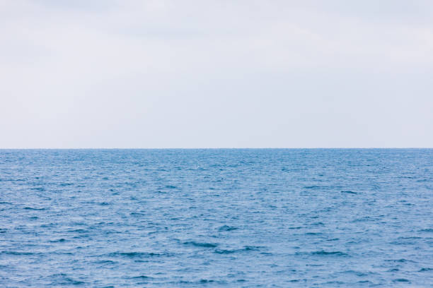 Sea landscape. Cloudy sky and wide horizon