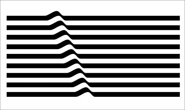 Vector illustration of the pattern of curved lines abstract