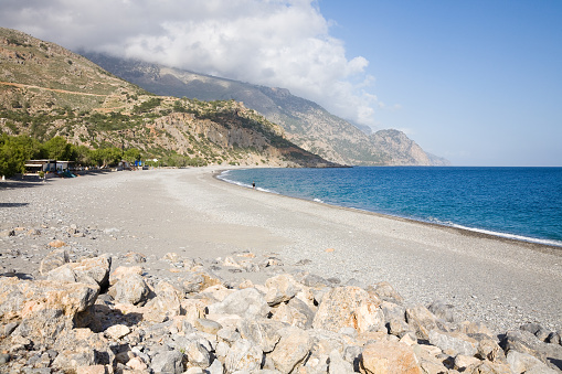 The beach of Palaiochora in southern Crete, Greece