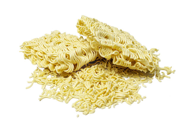 istock Uncooked instant noodles isolated on a white background 2065191757
