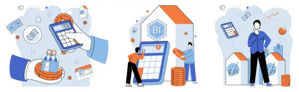 Vector illustration of Tax information. Payroll taxes are withheld from employees salaries and remitted to government