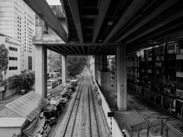 stairs under the bridge in Bangkok