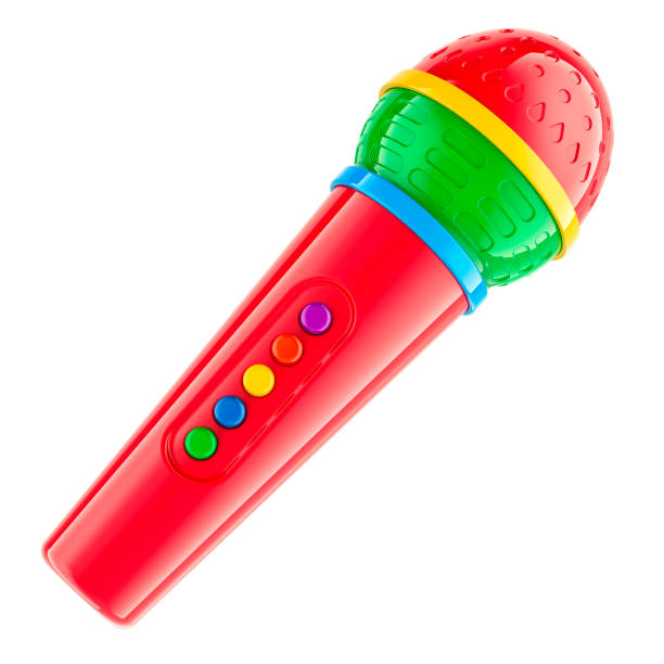 istock Toy Microphone, Mic for Kids. 3D rendering 2065225941
