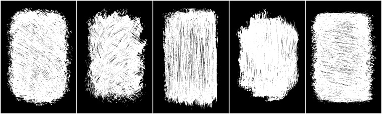 Chalk texture on black background. White brush stroke. Abstract backdrop. Hand drawn drawing. Set vector illustration, eps 10.