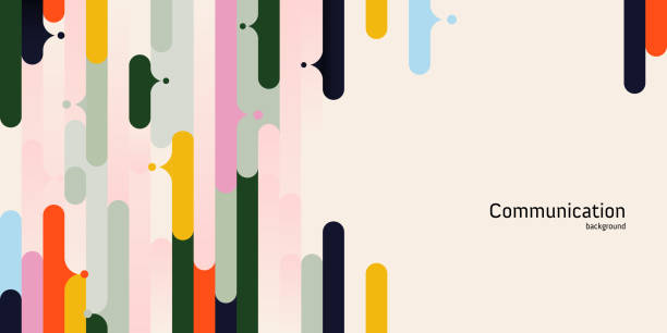 obchodní komunikace, sociální média, lidé, sítě, mluvení, dialog, mluvení, spojování, verbální, pozadí, banner, šablona, s kopírováním, prostorem, ilustrace, abstraktní, řeč, bublina, mluvení, textové pole - tvorba sítě kontaktů stock ilustrace