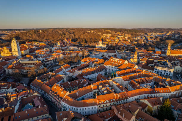 istock Aerial sunny spring view of Vilnius old town, Lithuania 2065304074