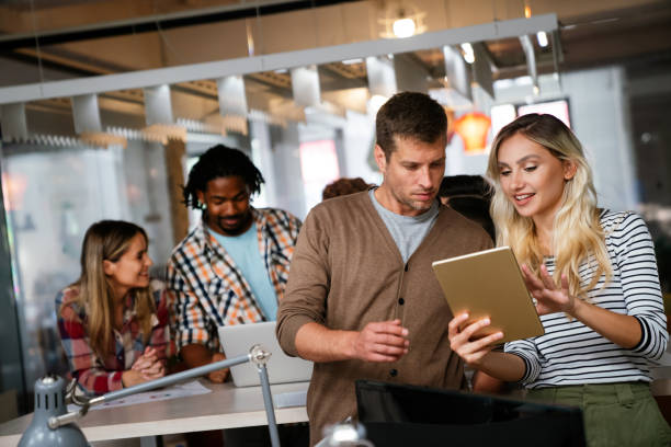 istock Collaborative process of multicultural skilled people during brainstorming meeting in office 2065310083