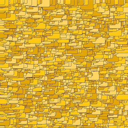 Square gold abstract background with golden scale tiles, cover, advertising page of web site. Template layout for design of social media profile home page. Vector banner