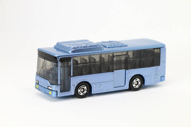 istock Blue public bus die cast car, toy car 2065334695