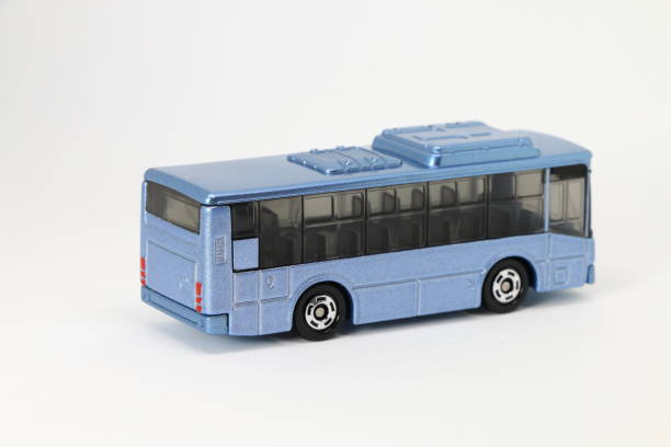 istock Blue public bus die cast car, toy car 2065335232