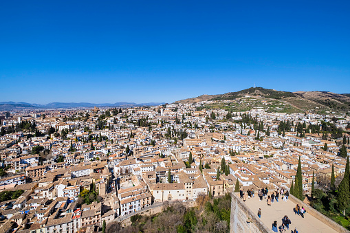 The Alcazaba (or citadel) is the oldest part of the Alhambra of Granada, the monumental complex that is the main landmark of the city. From here you can enjoy outstanding views on the old town of Granada.