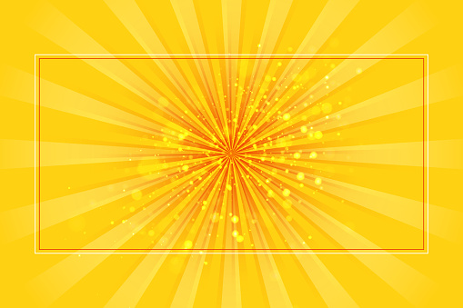 Orange summer sun light burst stock illustration