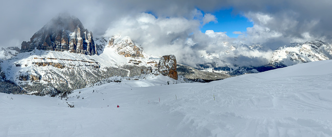 Beautiful winter day in Cinque Torri - Dolomites