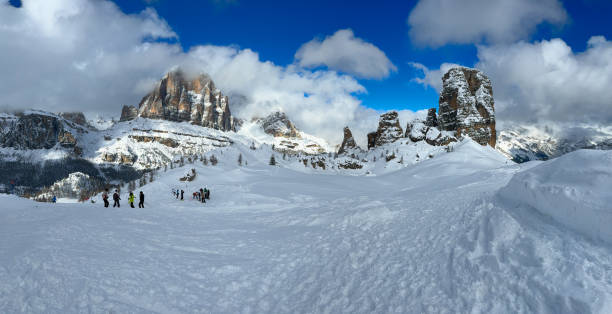 Beautiful winter day in Cinque Torri - Dolomites