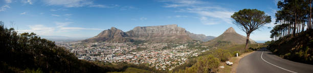 Table Mountain viewed from Signal Hill stock photo