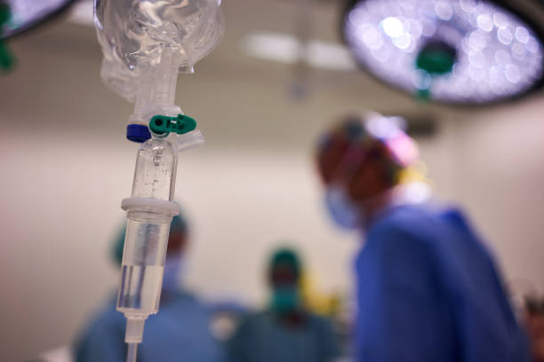 istock Anesthesia serum bag in the operating room, surgery concept. 2065487143