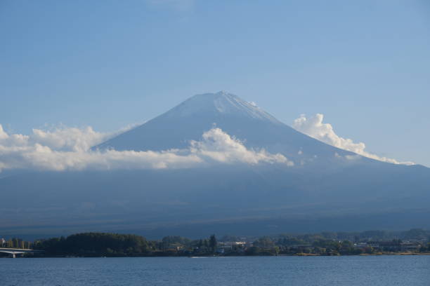 istock fuji mountain, lake, boat 2065496941