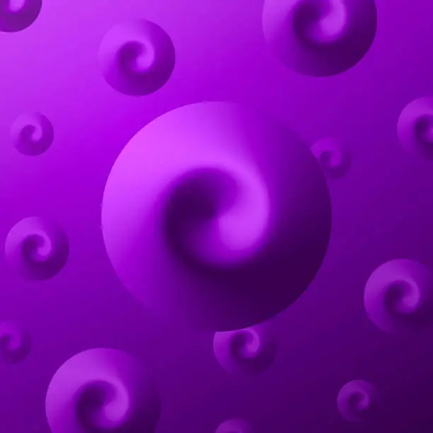 Vector illustration of Abstract gradient background with Purple spirals