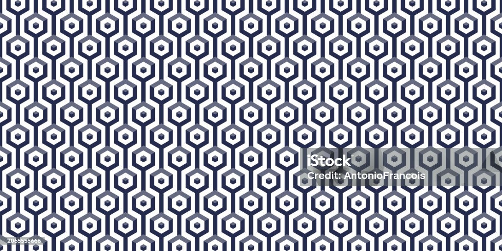 T Block Box Pattern Seamless Pattern Of Hexagonal Block Box Vector Illustration Stock ...
